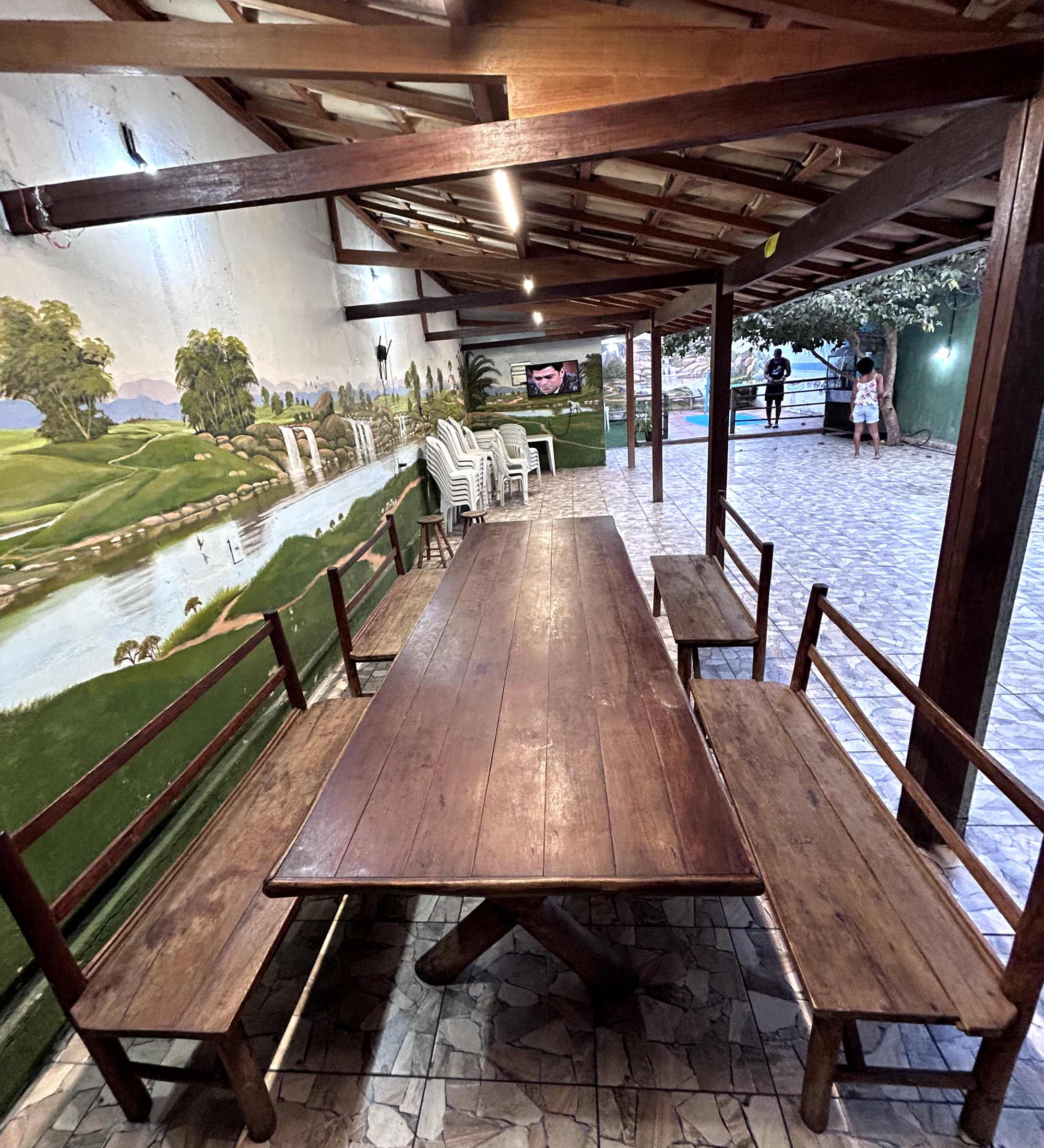 Área coberta fundo TV