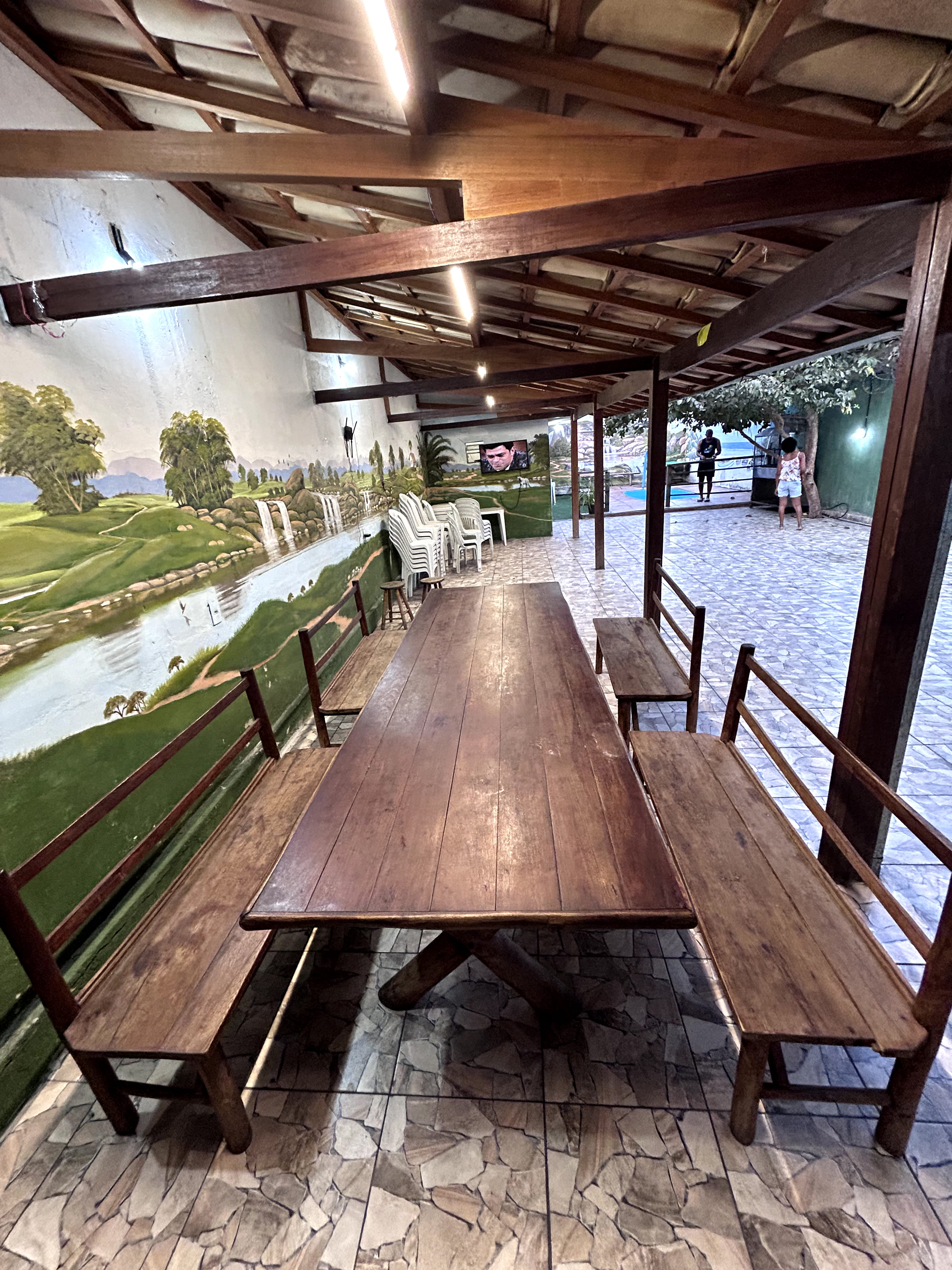 Área coberta fundo TV